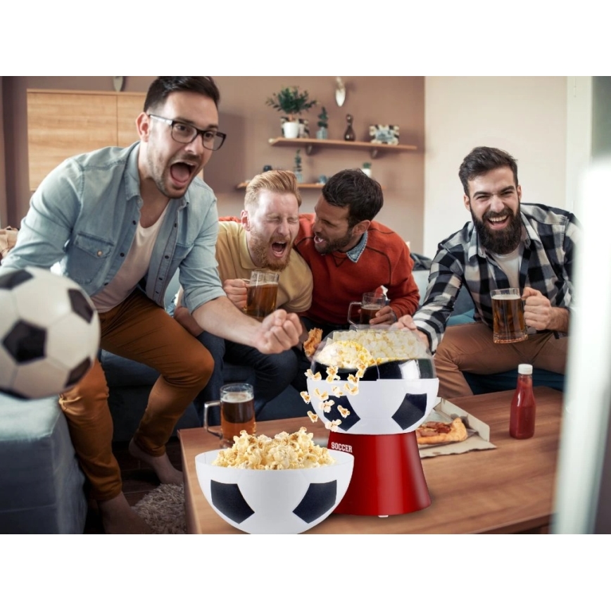 Beper - Popcornkészítő 1200W/230V focimintás/piros