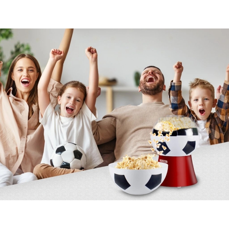 Beper - Popcornkészítő 1200W/230V focimintás/piros