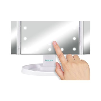 Beper - Sminktükör LED-világítással 4xAAA/5V