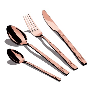 BerlingerHaus - 24 részes rozsdamentes acél evőeszköz készlet rose gold színben