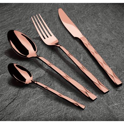 BerlingerHaus - 24 részes rozsdamentes acél evőeszköz készlet rose gold színben