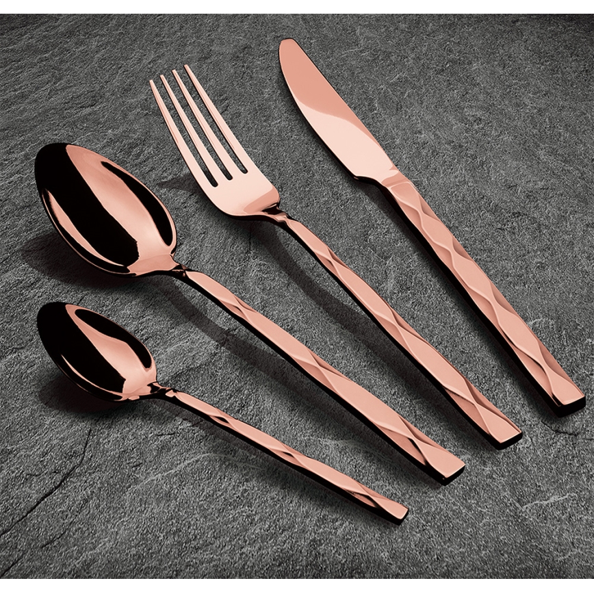 BerlingerHaus - 24 részes rozsdamentes acél evőeszköz készlet rose gold színben