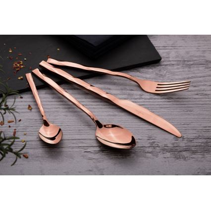 BerlingerHaus - 24 részes rozsdamentes acél evőeszköz készlet rose gold színben