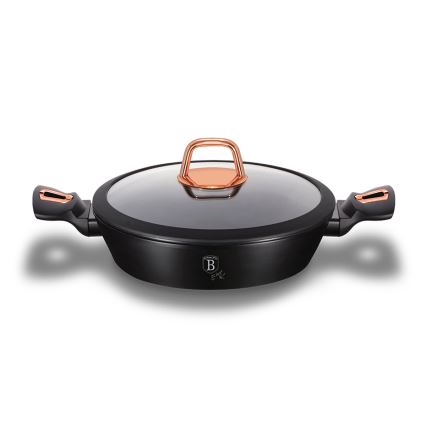 BerlingerHaus - Sütőtál márvány bevonattal + fedő 28 cm fekete/rose gold