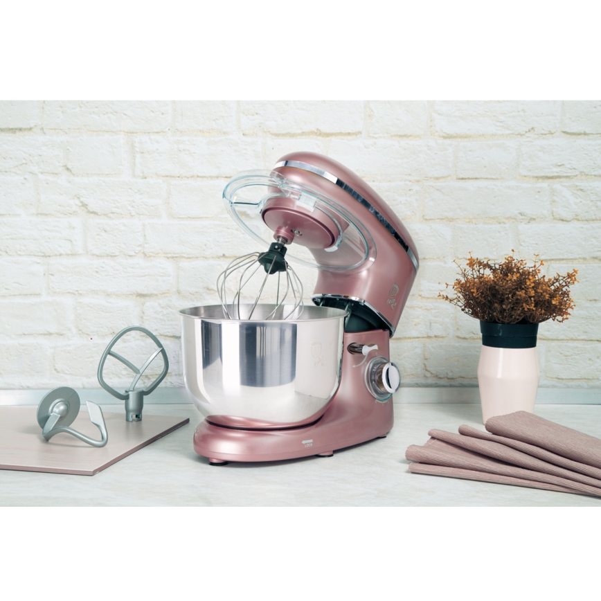 BerlingerHaus - Konyhai robotgép rozsdamentes acél tállal 1300W/230V rózsaarany