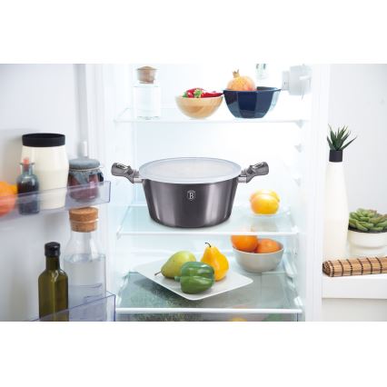 BerlingerHaus - Lábas márvány felülettel +fedél 20 cm fekete