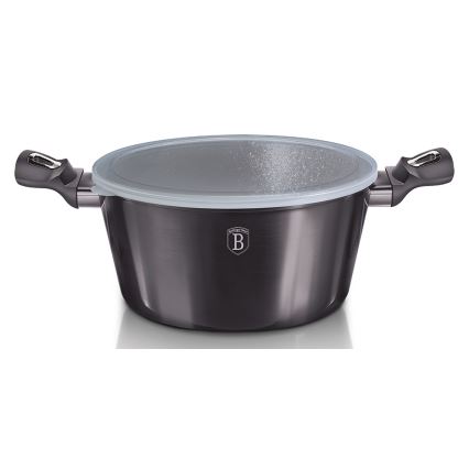 BerlingerHaus - Lábas márvány felülettel +fedél 20 cm fekete