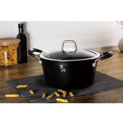 BerlingerHaus - Lábás titán felülettel + fedél 20 cm fekete
