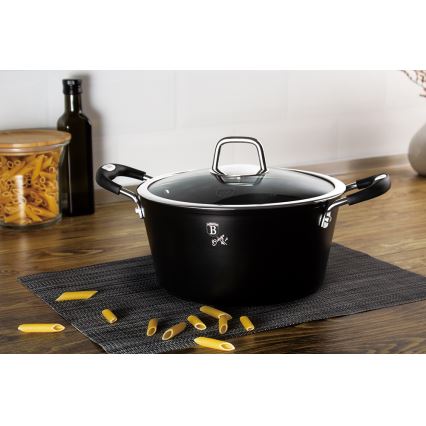 BerlingerHaus - Lábás titán felülettel + fedél 20 cm fekete