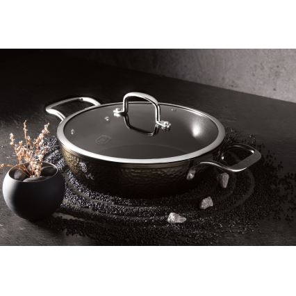 BerlingerHaus - Sekély edény titán bevonattal + fedő 28 cm fekete