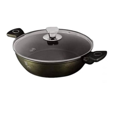 BerlingerHaus - Sekély edény titán bevonattal + fedő 28 cm fekete