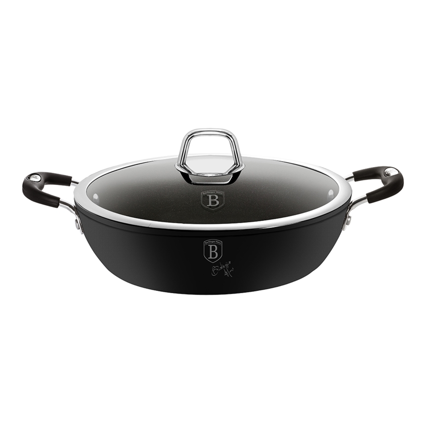 BerlingerHaus - Serpenyő titán felülettel+ fedél 28 cm fekete