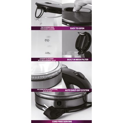 BerlingerHaus - Vízforraló 1,7 l 2200W/230V rozsdamentes acél/lila