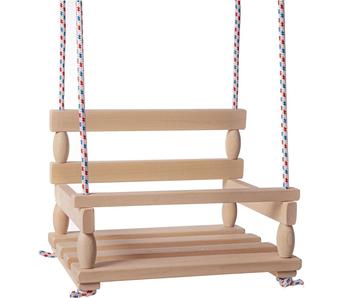 Teddies Bézs színű fa gyerekhinta 16110001