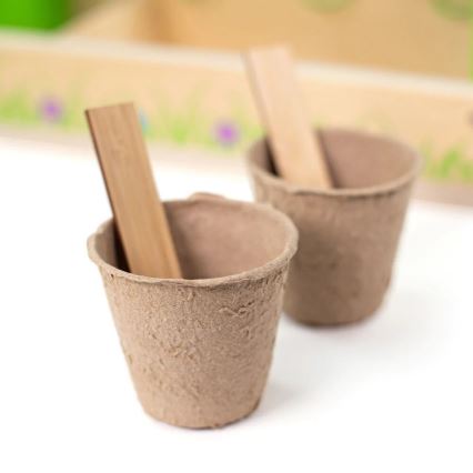 Bigjigs Toys - Kertészeti készlet egy ládában