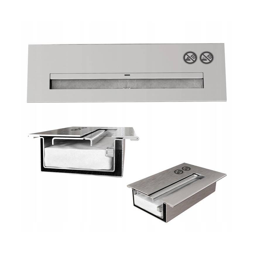 Kratki - BIO kandalló 10x67 cm 3kW fekete