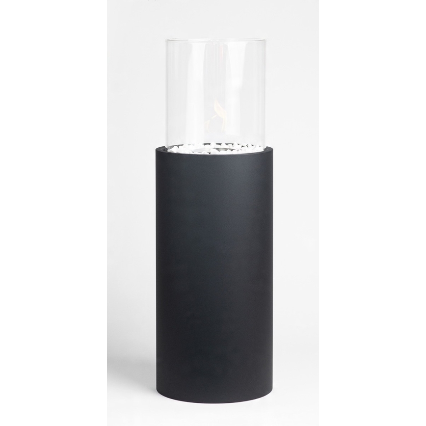 Bio kandalló ROMA 26,5x80,5 cm 2kW fekete + védőfedél