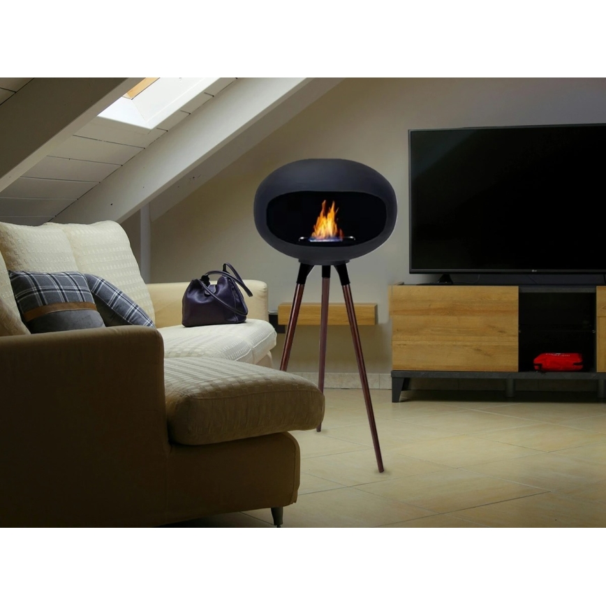 Bioetanol-kandalló TOKIO 45x100 cm 2 kW fekete