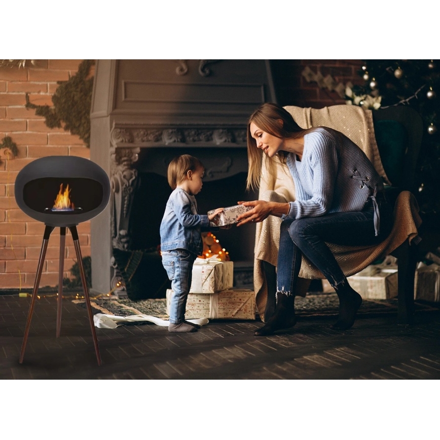 Bioetanol-kandalló TOKIO 45x100 cm 2 kW fekete