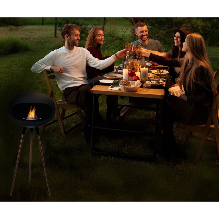 Bioetanol-kandalló TOKIO 45x100 cm 2 kW fekete