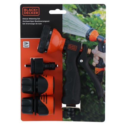 BLACK+DECKER - Öntözőpisztoly 3 csatlakozóval