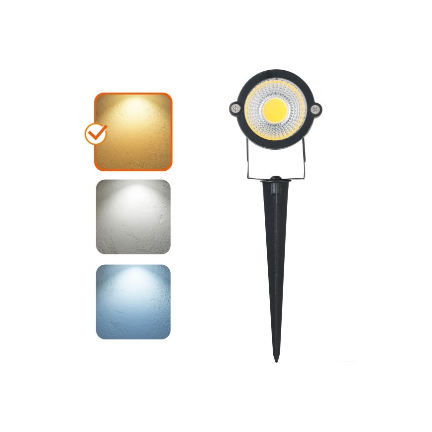 BLAKE LED kültéri lámpa, 5W/230V, 3000K, IP65, fekete
