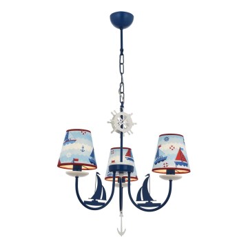 BOAT gyerek csillár 3xE14/40W/230V kék
