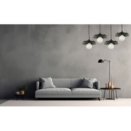 Bohemia-Design - Függőlámpa kábellel 1xE27/60W/230V fekete