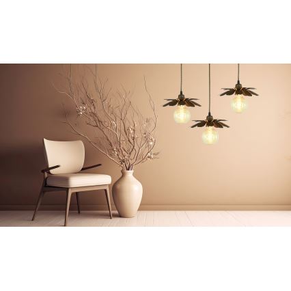 Bohemia-Design - Kábeles csillár 1xE27/60W/230V bronzszínű