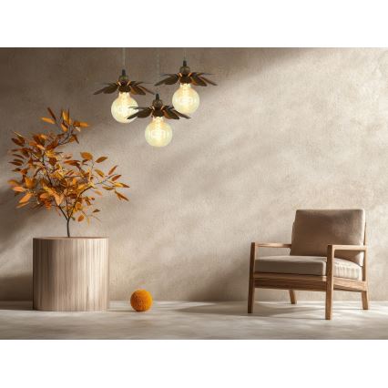 Bohemia-Design - Kábeles csillár 1xE27/60W/230V bronzszínű