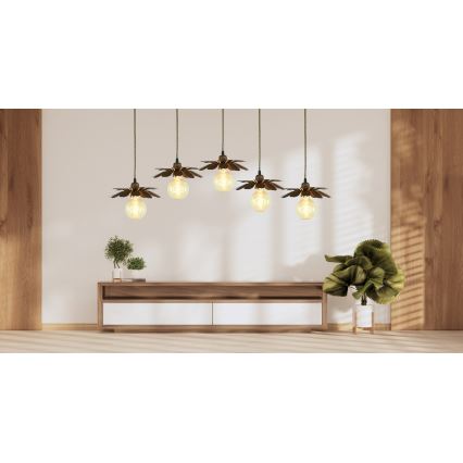 Bohemia-Design - Kábeles csillár 1xE27/60W/230V bronzszínű