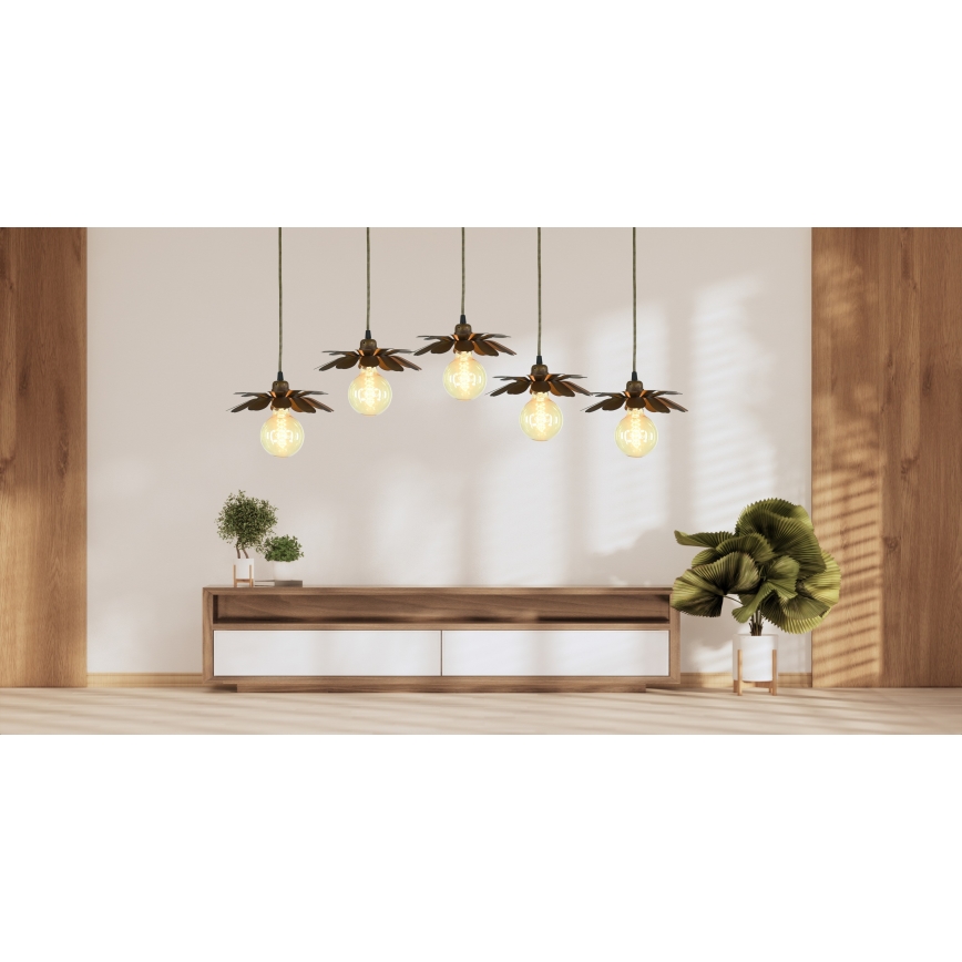 Bohemia-Design - Kábeles csillár 1xE27/60W/230V bronzszínű