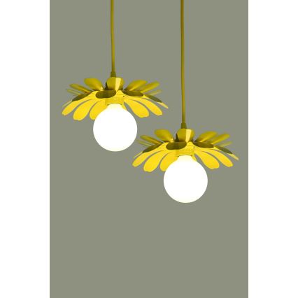 Bohemia-Design - Kábeles függőlámpa 1xE27/60W/230V sárga