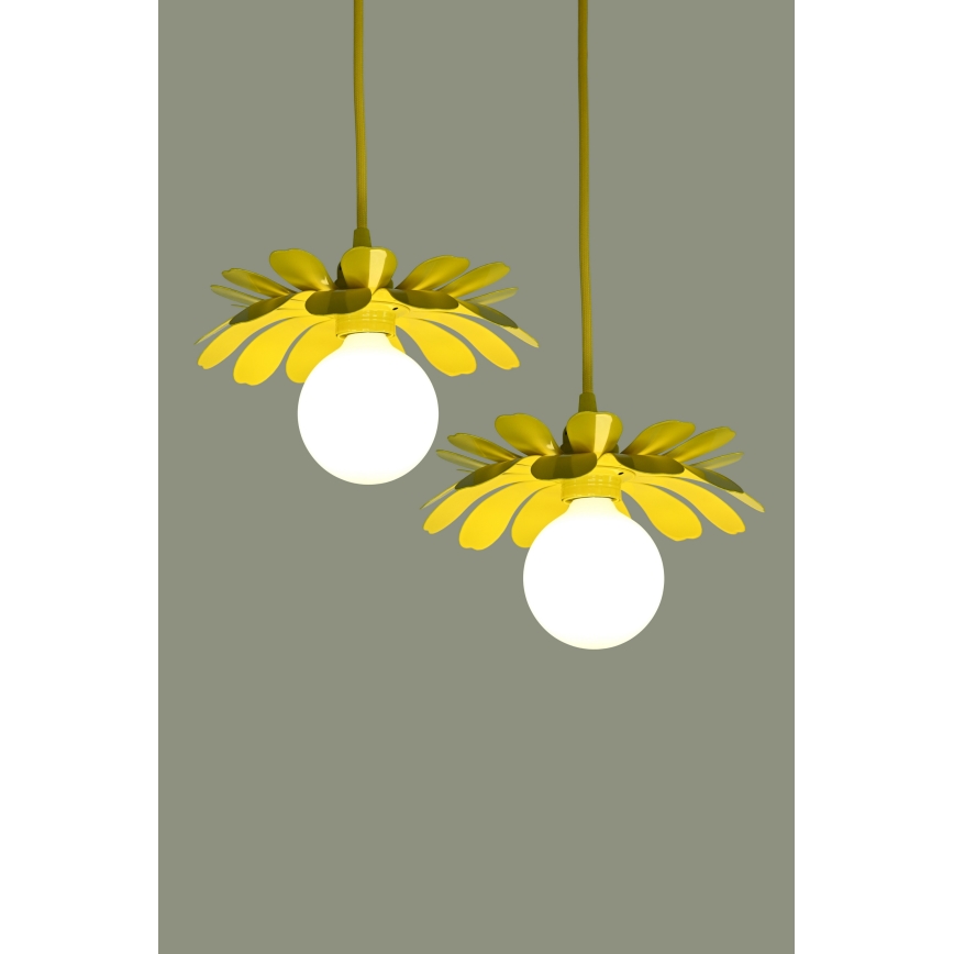Bohemia-Design - Kábeles függőlámpa 1xE27/60W/230V sárga
