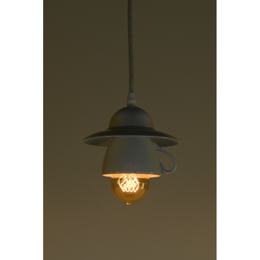 Bohemia-Design - Porcelán függőlámpa zsinóron 1xE27/60W/230V