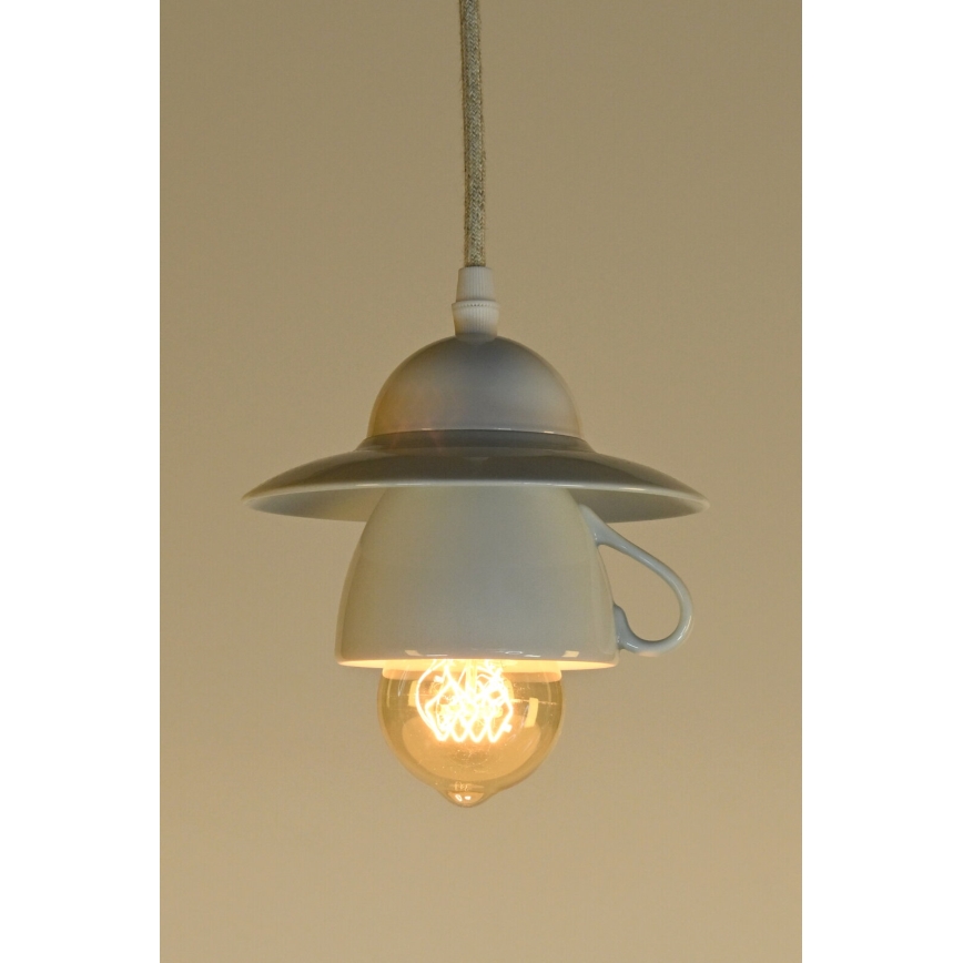 Bohemia-Design - Porcelán függőlámpa zsinóron 1xE27/60W/230V