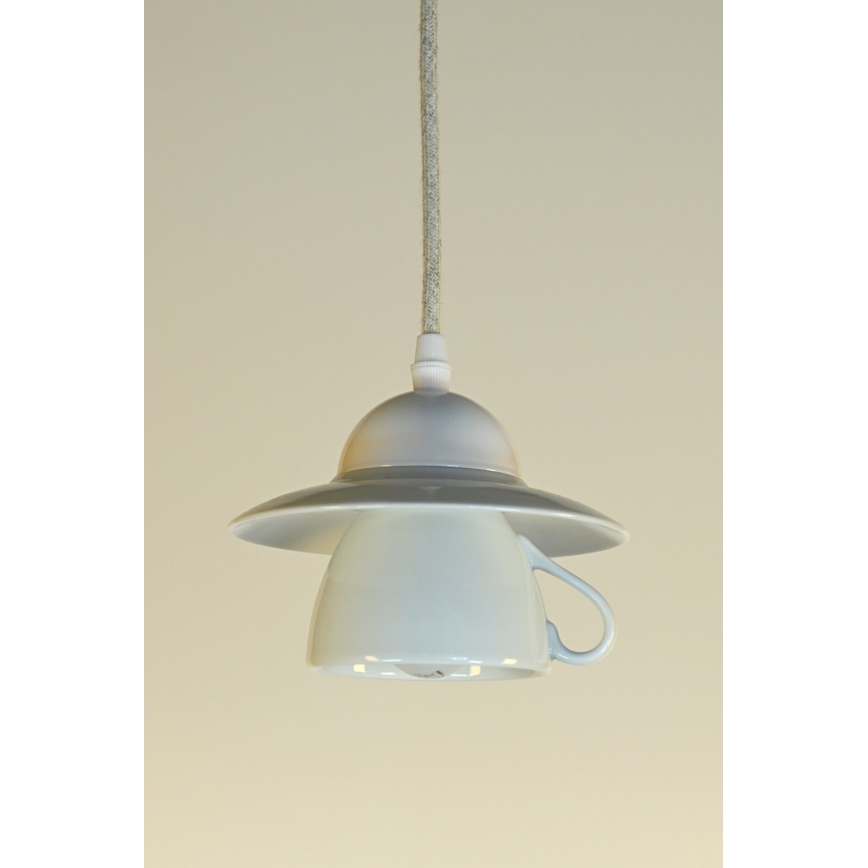 Bohemia-Design - Porcelán függőlámpa zsinóron 1xE27/60W/230V