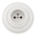 Bohemia-Design - Porcelán retro háztartási fali dugalj kerettel 250V/16A fehér