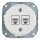 Bohemia-Design - Retro porcelán ethernet aljzat keret nélkül 2x CAT.5E fehér