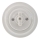 Bohemia-Design - Retro porcelán forgókapcsoló 7-es kerettel, fehér