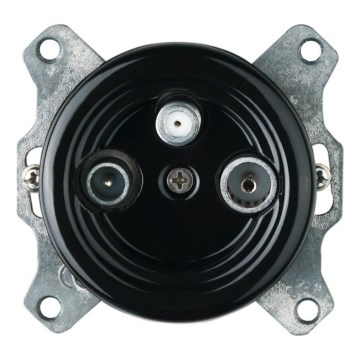 Bohemia-Design - Retro porcelán TV/SAT-W aljzat, keret nélkül, fekete