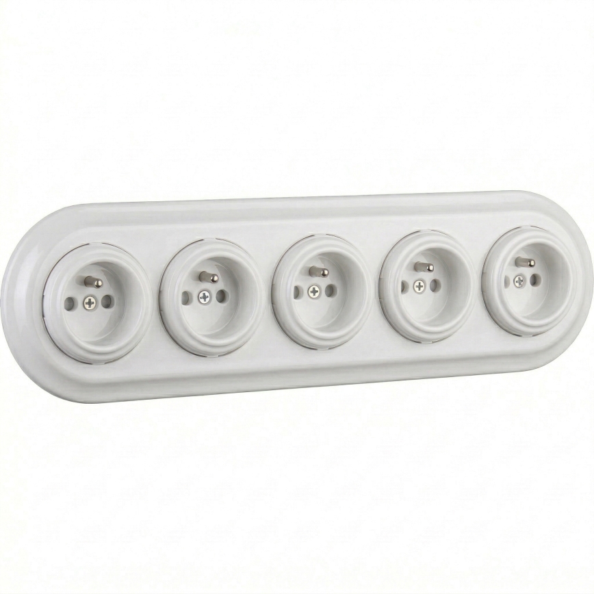 Bohemia-Design - retro stílusú porcelán képkeret, öt részes, fehér