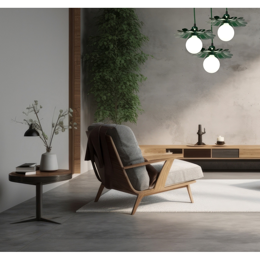 Bohemia-Design - Zöld kábelen függesztett csillár 1xE27/60W/230V