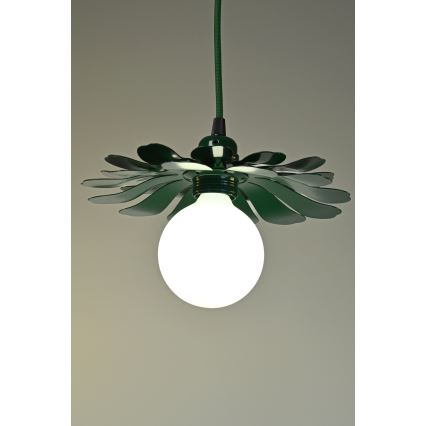 Bohemia-Design - Zöld kábelen függesztett csillár 1xE27/60W/230V