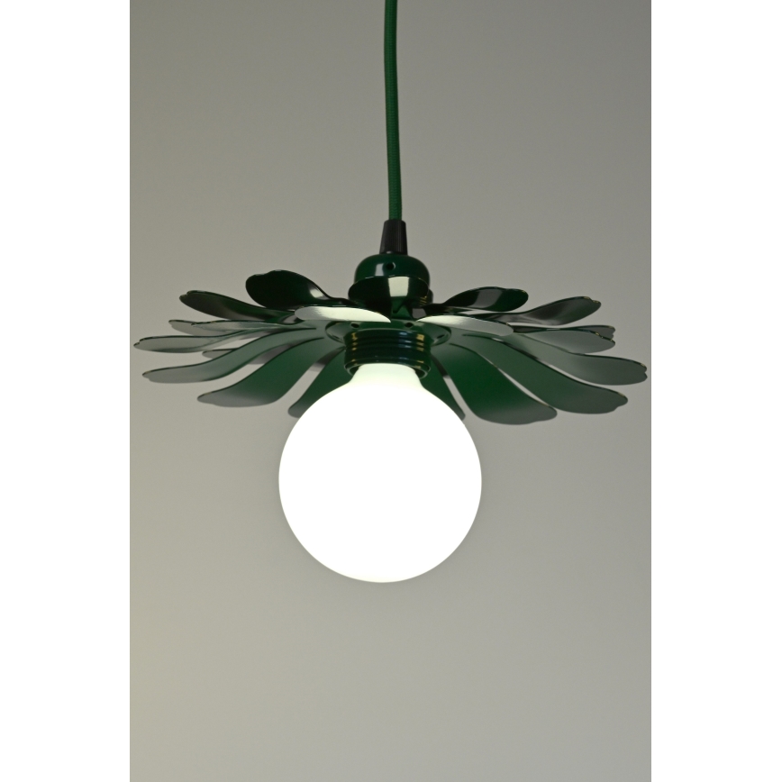 Bohemia-Design - Zöld kábelen függesztett csillár 1xE27/60W/230V