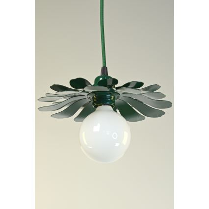 Bohemia-Design - Zöld kábelen függesztett csillár 1xE27/60W/230V