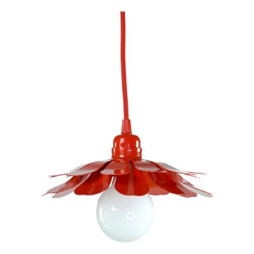 Bohemia-Design - Zsinóros függőlámpa 1xE27/60W/230V piros