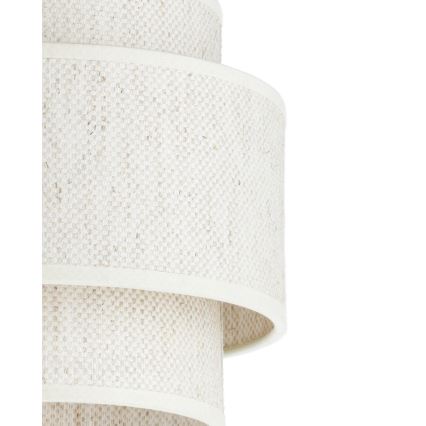 BOHO függőlámpa zsinórral 1xE27/60W/230V Ø 20 cm fehér