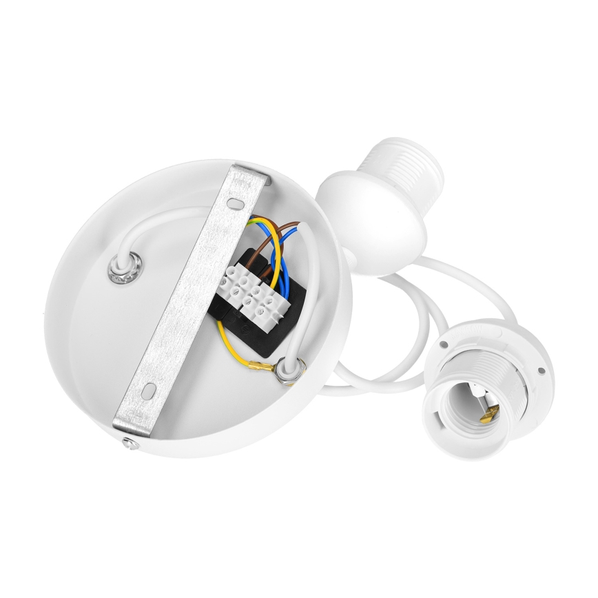 BOHO kötéllel függesztett csillár 2xE27/60W/230V fehér/juta