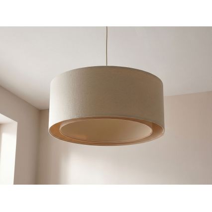 BOHO TRINITI függőlámpa 1xE27/60W/230V, átmérő 50 cm, krémszínű